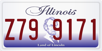 IL license plate Z799171