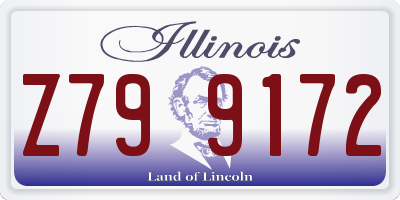IL license plate Z799172
