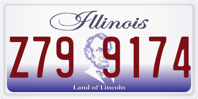 IL license plate Z799174
