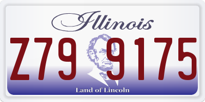 IL license plate Z799175