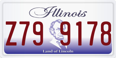 IL license plate Z799178
