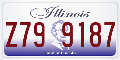 IL license plate Z799187