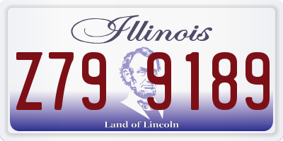 IL license plate Z799189
