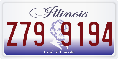 IL license plate Z799194