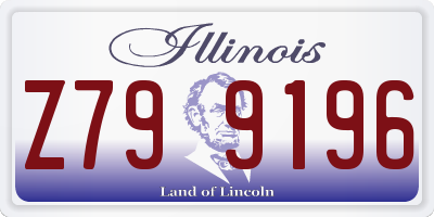 IL license plate Z799196