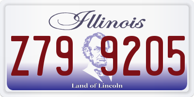 IL license plate Z799205