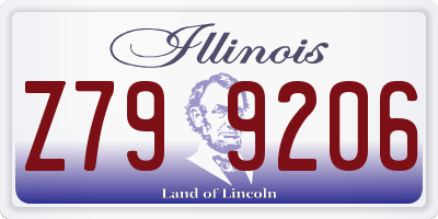 IL license plate Z799206