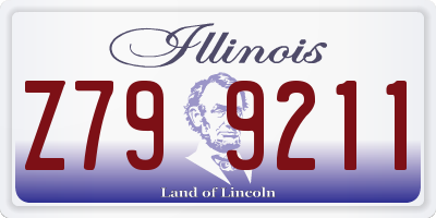 IL license plate Z799211