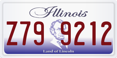IL license plate Z799212