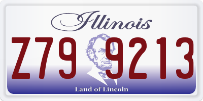 IL license plate Z799213
