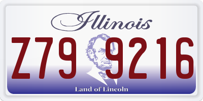 IL license plate Z799216