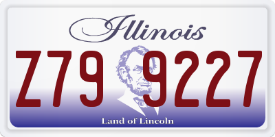 IL license plate Z799227