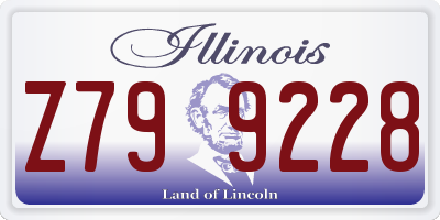 IL license plate Z799228