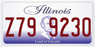IL license plate Z799230