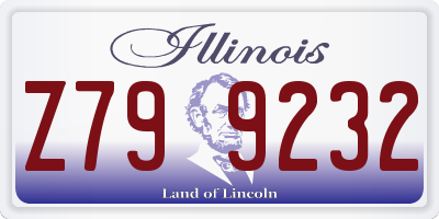 IL license plate Z799232
