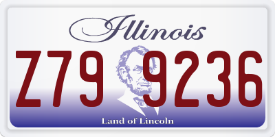 IL license plate Z799236