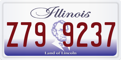 IL license plate Z799237