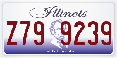 IL license plate Z799239