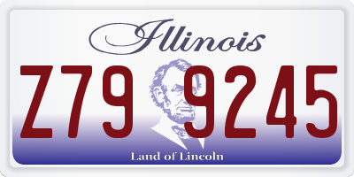 IL license plate Z799245