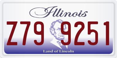 IL license plate Z799251