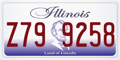 IL license plate Z799258