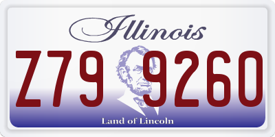 IL license plate Z799260