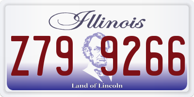 IL license plate Z799266