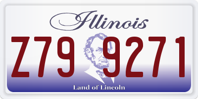 IL license plate Z799271