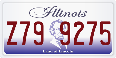 IL license plate Z799275