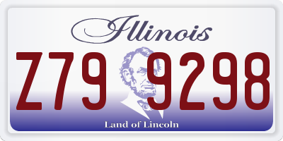 IL license plate Z799298
