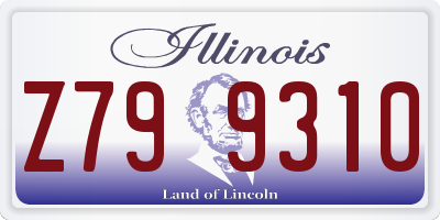 IL license plate Z799310