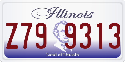 IL license plate Z799313