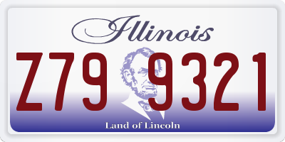 IL license plate Z799321