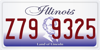 IL license plate Z799325