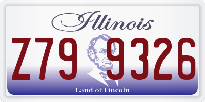 IL license plate Z799326