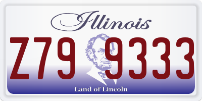 IL license plate Z799333