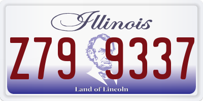 IL license plate Z799337
