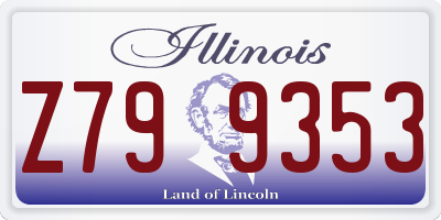IL license plate Z799353
