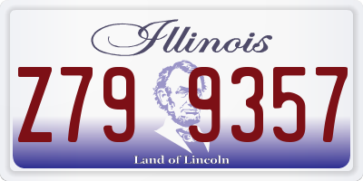 IL license plate Z799357