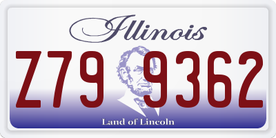 IL license plate Z799362