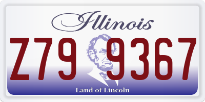 IL license plate Z799367