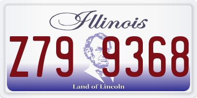 IL license plate Z799368