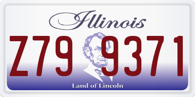 IL license plate Z799371