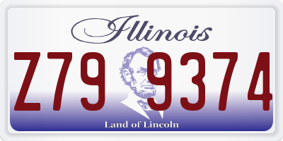 IL license plate Z799374