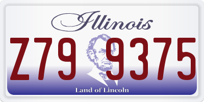 IL license plate Z799375