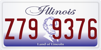 IL license plate Z799376