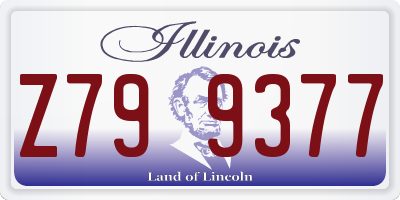 IL license plate Z799377