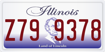 IL license plate Z799378