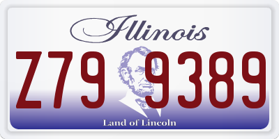 IL license plate Z799389