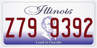 IL license plate Z799392